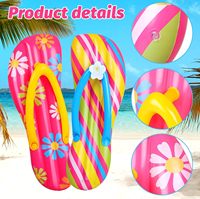 Nouvelles pantoufles gonflables en PVC durables personnalisables valve flottante pour la saison de natation-tapis flottant décontracté pour enfants adultes plage