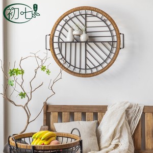 Estante de pared decorativo retro The Seventh Day, de madera maciza tallada, estilo francés rectangular, para exhibición en la sala de estar - Product Image 2