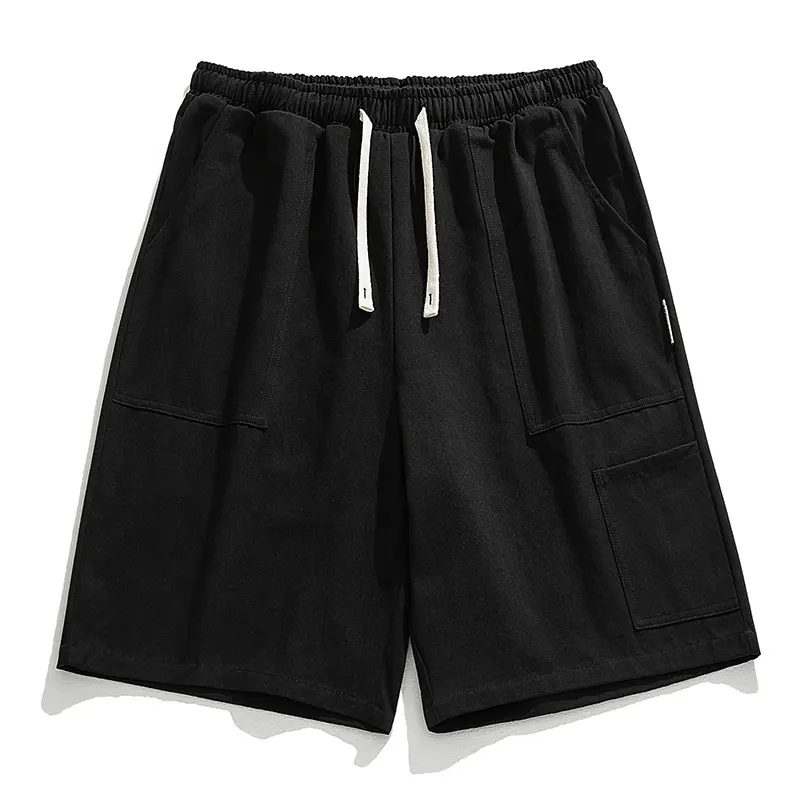 Werkkleding Shorts Heren Zomer Nieuwe Japanse Dunne Stijl Sport Casual Broek Heren Grote Zak Losse Vijfdelige Broek