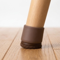 Protège-pieds en silicone marron pour meubles, patins antidérapants pour canapé, chaise, table