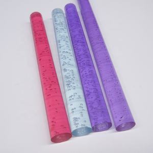 Varilla Acrílica de Color, Varilla Acrílica Cuadrada Transparente con Burbujas de 30 mm - Product Image 3