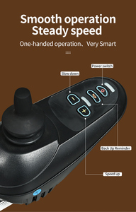 Sedia a rotelle elettrica alta per adulti con schienale alto e borsa laterale a mano e sedia a rotelle in acciaio pieghevole a doppio freno - Product Image 5