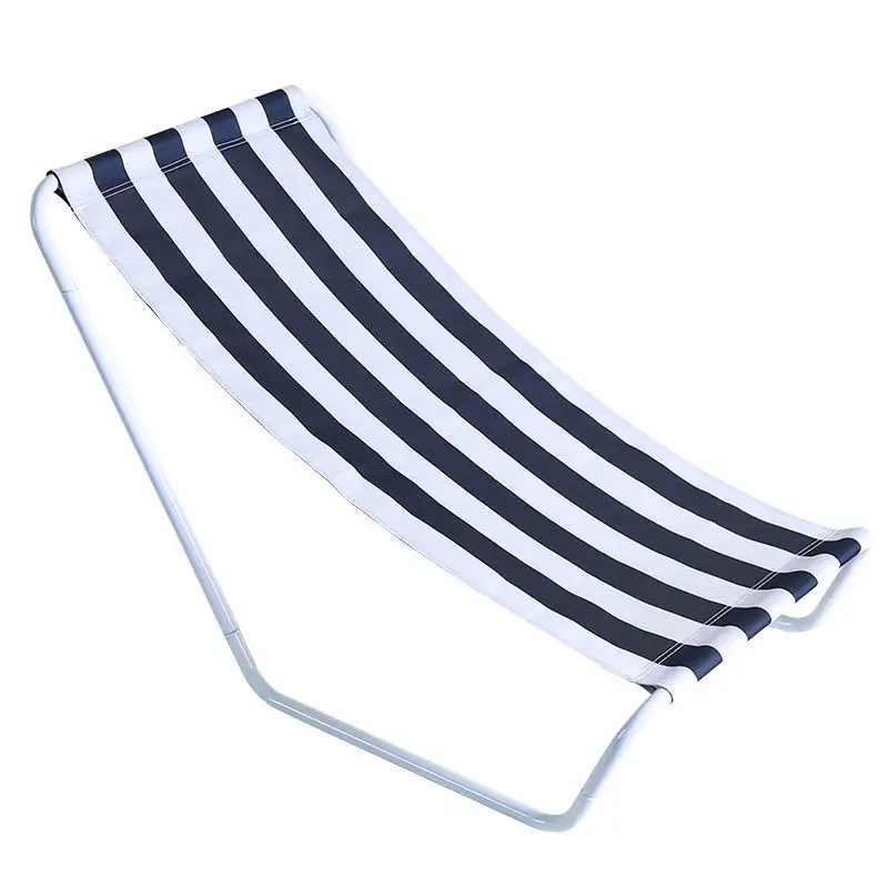 Taşınabilir açık plaj sandalyesi Recliner en iyi öğle yemeği yatak kamp ve balıkçılık için basit şekerleme ay Metal üreticisi çanta parklar için