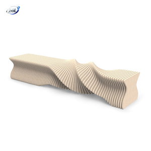 Parametric Solid Wood <b>Bench</b> Modern Outdoor Public Seating CNC Cut <b>Leisure</b> <b>Bench</b> for Park & Mall Landscape Projects - Product Image 6