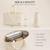 Sacs fourre-tout personnalisés pour salons professionnels, extra grands, en polycoton 12 oz, avec logo, vente en gros pour expositions, événements et cadeaux