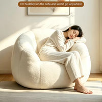 Waschbarer Tragbarer Indoor Super Weicher Memory-Schaum Blumenförmiger Beiger Wohnzimmer-Lounge-Sitzsack Faulenzerstuhl