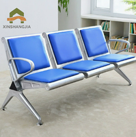 Chaise d'attente en acier laminé à froid renforcé, antirouille, pour aéroport, gare, clinique, banque publique, hall d'accueil