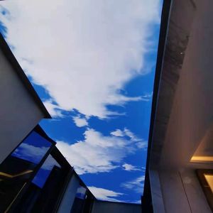 Vente chaude Nouveau Projet Cas Usine Fantastique Ciel Bleu Impression <span class=keywords><strong>Film</strong></span> de Plafond dans le Ciel Stretch <span class=keywords><strong>Film</strong></span> de Plafond - Product Image 2