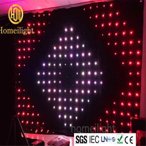 Homei RGB 3in1 video rèm chống cháy nhung sân khấu <span class=keywords><strong>Backdrop</strong></span> <span class=keywords><strong>Led</strong></span> RGB tầm nhìn vải cho DJ Bar buổi hòa nhạc sự kiện khách sạn - Product Image 3