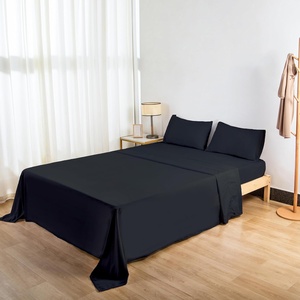 A buon mercato a buon mercato comodo squisito cotone <span class=keywords><strong>lenzuola</strong></span> traspiranti e durevole nero piatto lenzuolo per Hotel Spa casa ospedale - Product Image 6
