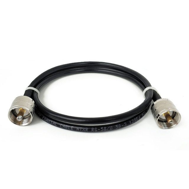 RG-58/U 10M/32.8FT RF Cable RF Coaxial Cable with 3GHz Pure Copper UHF (SL16) Male to UHF (SL16)