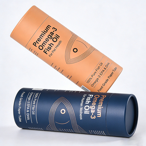 Caja <span class=keywords><strong>de</strong></span> Cartón Biodegradable para Suplementos, Envase <span class=keywords><strong>de</strong></span> Tubo <span class=keywords><strong>de</strong></span> Papel <span class=keywords><strong>de</strong></span> Grado Alimenticio Personalizado, Caja Cilíndrica Sellada para Cápsulas <span class=keywords><strong>de</strong></span> Aceite <span class=keywords><strong>de</strong></span> Pescado Omega-3 y Vitaminas - Product Image 4