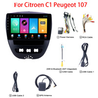 Auto Multimédia Pour Toyota Aygo Citroen C1Peugeot 107 2005-2014 Android 2 Din Radio Stéréo Écran Navigation GPS Carplay