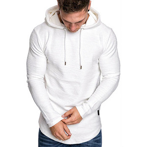 Fitspi hommes <span class=keywords><strong>V</strong></span> Notch sweat à capuche couleur unie sweat pull en gros pour un look décontracté à la mode - Product Image 3