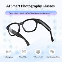 Lunettes intelligentes IA/RA avec caméra, directement du fabricant, dotées d'une capture photo/vidéo 8 mégapixels, de la diffusion en direct et des appels vidéo