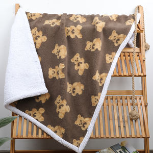 <span class=keywords><strong>Couverture</strong></span> de couette d'hiver à 2 épaisseurs en stock, <span class=keywords><strong>couverture</strong></span> polaire double couche en <span class=keywords><strong>laine</strong></span> Sherpa teddy imprimée - Product Image 1