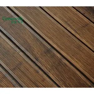 Outdoor Used Strand Woven Bamboo Floor Tiles High Density Waterproof Carbonized Bamboo Decking