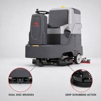 CleanHorse X6 - Fregadora de Pisos Automática para Almacenes de Carga, 4800 m2/h, Tanque de 90 L/95 L, Máquina de Limpieza de Pisos Comercial