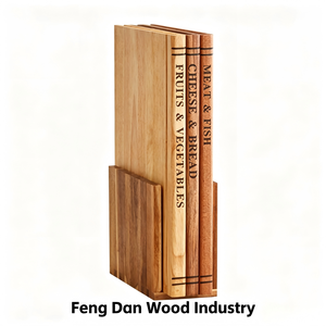 Ensemble de planches <span class=keywords><strong>en</strong></span> <span class=keywords><strong>bois</strong></span> massif de style livre avec support, planches de service <span class=keywords><strong>en</strong></span> <span class=keywords><strong>bois</strong></span> étiquetées multi-tailles pour l'organisation <span class=keywords><strong>professionnelle</strong></span> de la cuisine - Product Image 1