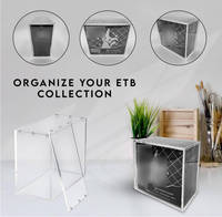 Vente en gros d'usine, étui magnétique transparent carré classique en acrylique pour boîte ETB TCG