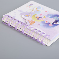 Motif personnalisé fil à coudre reliure bloc-notes feuille de couverture spirale feuille vierge Journal cahier