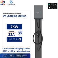 OEM ODM Pengisi Daya Mobil Baru Fase Tunggal 7KW Konektor Tipe 2 Siap Pakai OCPP 1.6J Tahan Air IP66 Terpasang di Dinding Bersertifikasi CE Garansi 2 Tahun