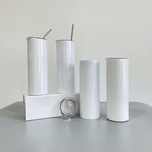 Vaso Delgado Recto Blanco Brillante de 20 oz con Borde en Ángulo de 90 Grados, Vasos para Sublimación de Cobertura Total - Product Image 2