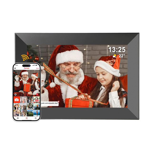 32GB Smart WiFi Photo Frame 8" IPS Touch Screen Acrylic Frame Video Playback Auto-Rotate Clock MP3 MP4 AVI 1280x800 Resolution