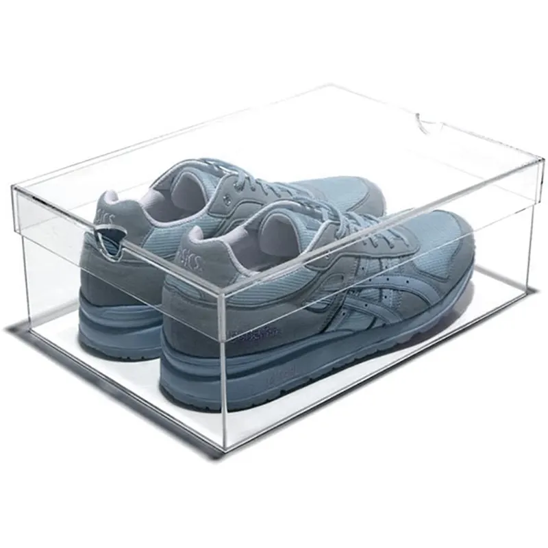 Espositore per scarpe professionale in acrilico con contenitore per scarpe in perspex con forma personalizzata