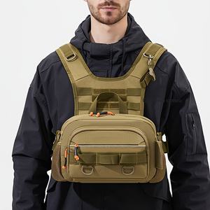Sac à dos de poitrine camouflage - Sac de chasse et de pêche avec coque rigide, plusieurs poches, sangles réglables pour les voyages en plein air - Product Image 4