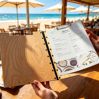 Porta Menús Personalizado A4 A5 con Logotipo, Carpeta Premium para Menús de Restaurante, Bar, Cafetería, Bebidas, Suministros para Bodas