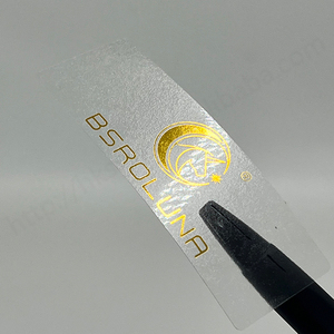 Tự dính tùy chỉnh in ấn không thấm nước rõ ràng lá vàng dán logo trong suốt nhãn - Product Image 1