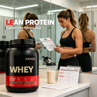 Protéine de lactosérum isolée OEM Superfood Healthcare pour la masse musculaire maigre des adultes, BCAA 20-29g de protéines par portion, prise de poids