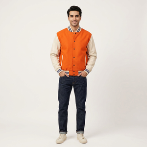 2026 <b>Men's</b> Custom Cool Style Casual Coat Hot Selling Stand Collar <b>Baseball</b> Leatherman Varsity CollegeBaseballjacket <b>for</b> <b>men</b> - Product Image 1