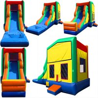 قلعة نطاطية قابلة للنفخ بتصميم موحد مع زحليقة أمامية من Justfun JFIC-025 سهلة التركيب ورخيصة الثمن