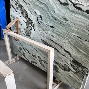 Piastrelle in lastre di marmo verde bianco di alta qualità in fabbrica di piastrelle lucidate in marmo verde giada ghiaccio piano da parete progetti tecnici naturali - Product Image 6