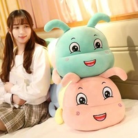 Boneka Ulat Lucu Lisa, Bantal Peluk, Hewan Boneka Isi Polyester untuk Tempat Tidur Anak Perempuan