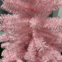 Fabricant OEM, arbre de Noël en PVC rose de 4 pieds, 5 pieds, 6 pieds, 7 pieds, 8 pieds avec support en métal blanc pour la décoration intérieure des fêtes