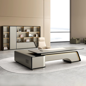 CEO sang trọng Thiết kế Hiện Đại Văn phòng điều hành Bàn đồ nội thất bàn Ông Chủ bàn hiện đại Thiết kế bằng gỗ văn phòng bàn máy tính bàn - Product Image 5