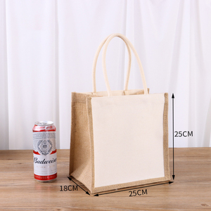 Reusable Fashion Lightweight <strong>Jute</strong> <strong>Tote</strong> <strong>Bag</strong> Drawstring Handle Eco-Friendly Large Capacity Promotional Custom Logo Shopping <strong>Bag</strong> - Product Image 6