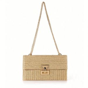Dropshipping Shopify Straw Clutch Purse for Women Designer Evening Handbag Summer Beach <b>Shoulder</b> Crossbody <b>Bag</b> - Product Image 1