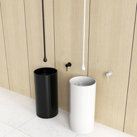 Robinet de lavabo à capteur unique en laiton de luxe moderne Robinet de lavabo en forme de goutte d'eau suspendu au plafond