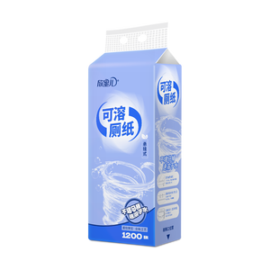 Papier toilette hydrosoluble à dissolution rapide 4 plis 300 feuilles, à suspendre au mur, extraction par le bas, compatible fosses septiques, pour camping-car et marine, OEM - Product Image 1