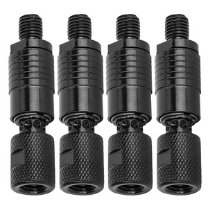 4 Conectores Metálicos de Liberación Rápida para Soporte de Cañas de Pescar, Adaptadores para Alarmas de Picada, Negros, Novedad - Product Image 3