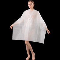 Cape de coupe de cheveux jetable Cape de coupe de coiffeur de salon Capes de coiffeur de coiffure non tissées