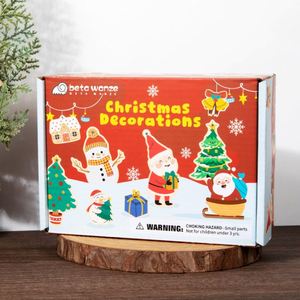 Décorations en bois de Noël : Poupée Père Noël et Gnome, 20 pièces, Ornements suspendus classiques - Product Image 6