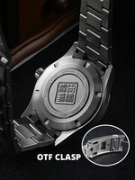 Montre Gada San Martin 2027 39 mm avec cadran guilloché en nacre, acier inoxydable luminescent, mouvement Miyota 9015, montre automatique mécanique de luxe pour homme