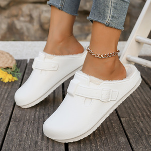Claquettes transfrontalières Baotou en EVA pour femmes et hommes, ajustables, décontractées, d'extérieur, avec doublure en fausse fourrure, en EVA souple - Product Image 4