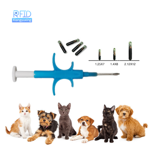 Microchip biocompatible 134,2 KHz FDX-B 1,4*8 mm EM4305 pour chien, <span class=keywords><strong>chat</strong></span>, animaux de compagnie, oiseaux, avec seringue stérilisée - Product Image 1