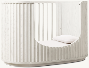 Cama Infantil Moderna Nórdica Contemporánea BH02, Ovalada y Curva, de Madera Maciza de Fresno Acanalado, para Dormitorio - Product Image 6
